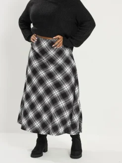 Jupe maxi Yours Curve à carreaux