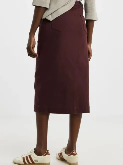 Jupe midi JD Williams en jean boutonnée