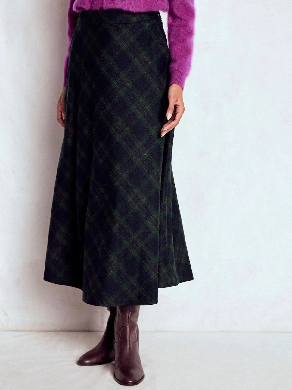 Jupe mi-longue Boden Hayley en laine