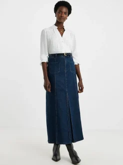 Jupe mi-longue en Denim JD Williams avec poche sur le devant