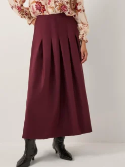 Jupe mi-longue plissée Monsoon Dani