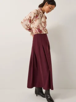 Jupe mi-longue plissée Monsoon Dani