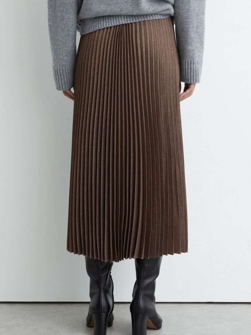 Jupe mi-longue plissée Reiss Kember