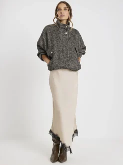 Jupe River Island en satin avec dentelle