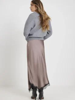 Jupe River Island en satin avec dentelle
