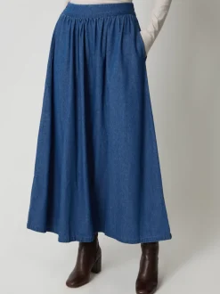 Jupe Threadbare Midaxi en Denim à enfiler