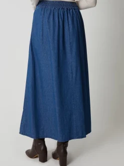 Jupe Threadbare Midaxi en Denim à enfiler