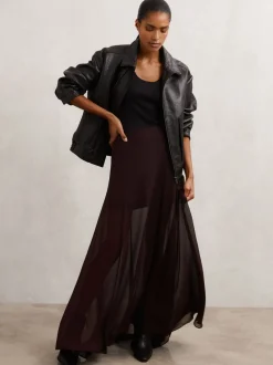 Jupes longues Reiss Bexi transparentes texturées