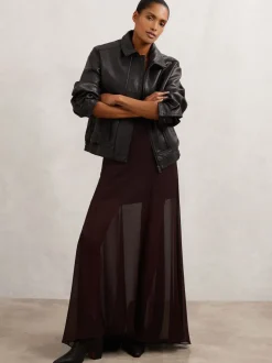 Jupes longues Reiss Bexi transparentes texturées