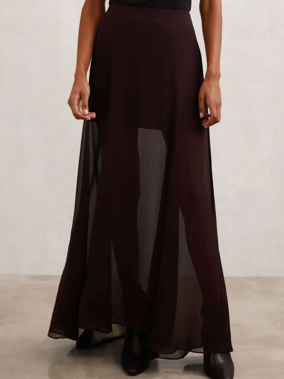 Jupes longues Reiss Bexi transparentes texturées