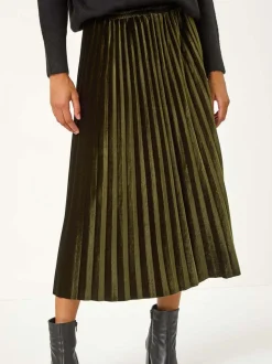 Jupes Roman Velvet plissées mi-longues