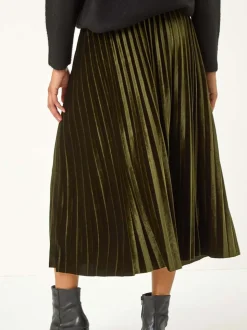 Jupes Roman Velvet plissées mi-longues