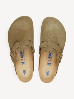 kaki - Birkenstock Boston Sabots en daim