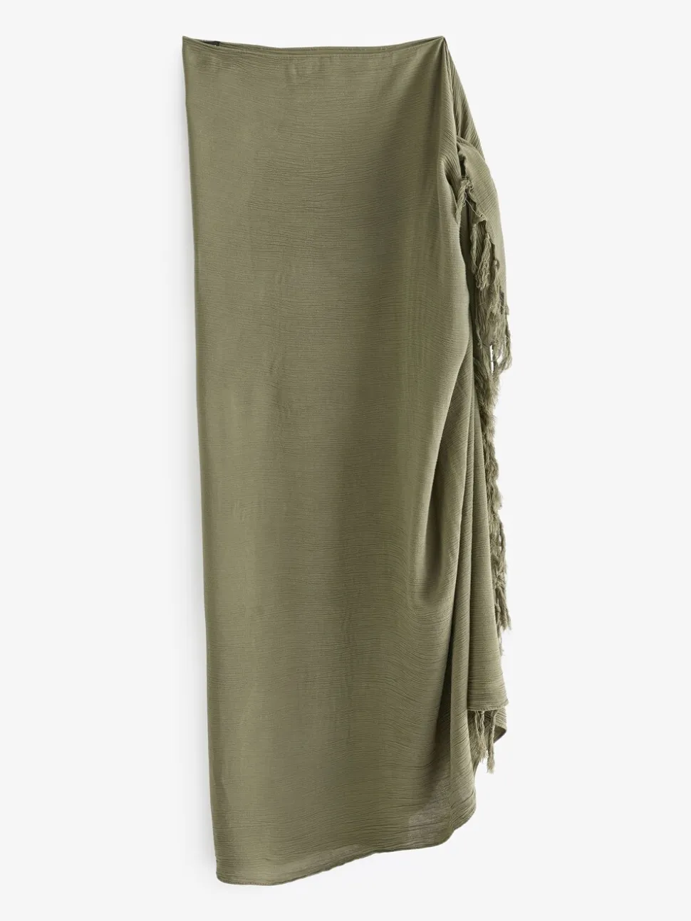 kaki - South Beach Dissimuler le sarong froissé à franges en viscose