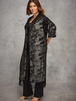 Kimono à franges longues Live Unlimited Devore