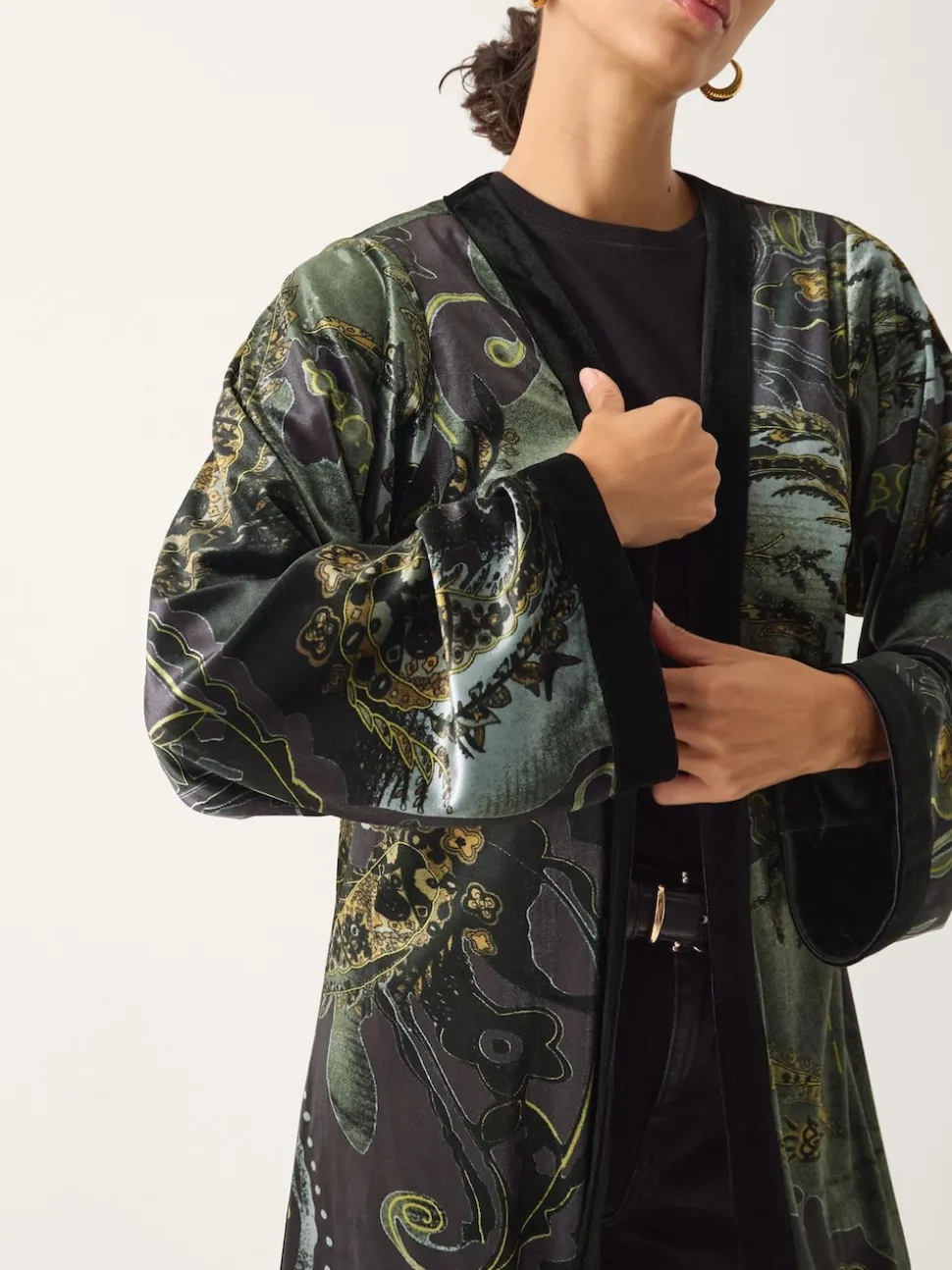 Kimono Monsoon Delta imprimé en velours