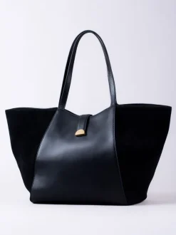 Lakeland Leather Sac fourre-tout en daim et cuir « Herdwick »