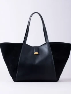 Lakeland Leather Sac fourre-tout en daim et cuir « Herdwick »