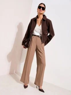 Latté neutre - Friends Like These Premium Elastic Back habillé Ample Pantalons