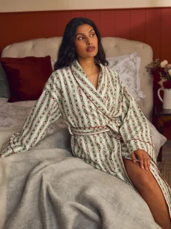 Laura Ashley Peignoir de Noël festif à rayures Kelbrook