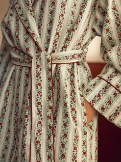Laura Ashley Peignoir de Noël festif à rayures Kelbrook