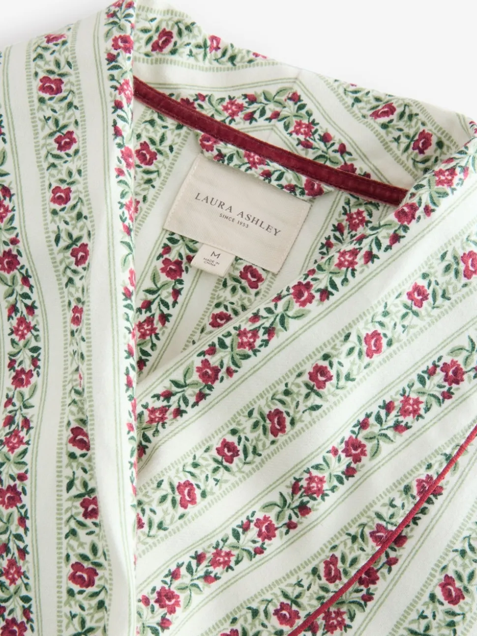 Laura Ashley Peignoir de Noël festif à rayures Kelbrook