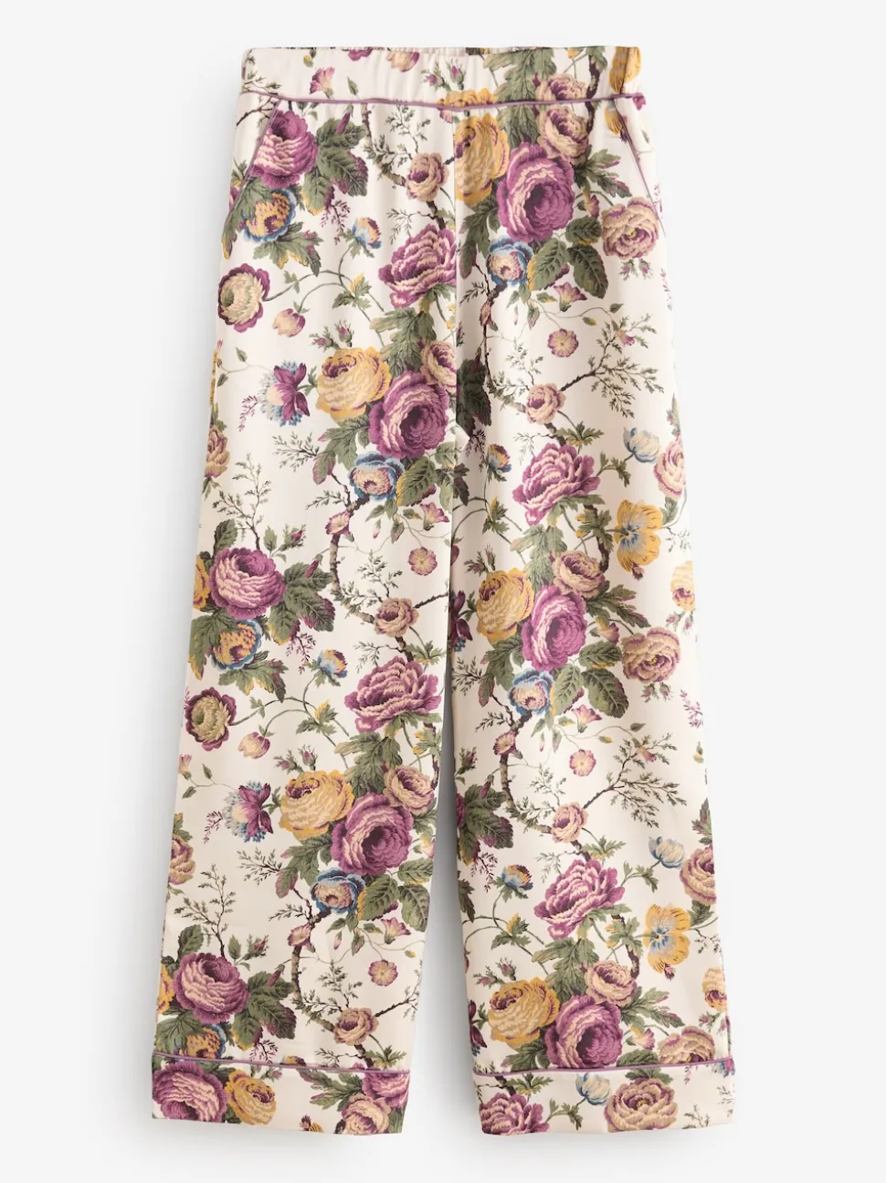 Laura Ashley pyjama boutonné en satin Uffington Roses