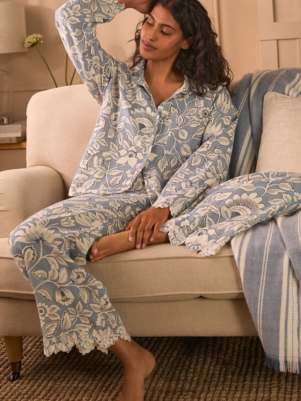 Laura Ashley Pyjama Oastbrook en coton double