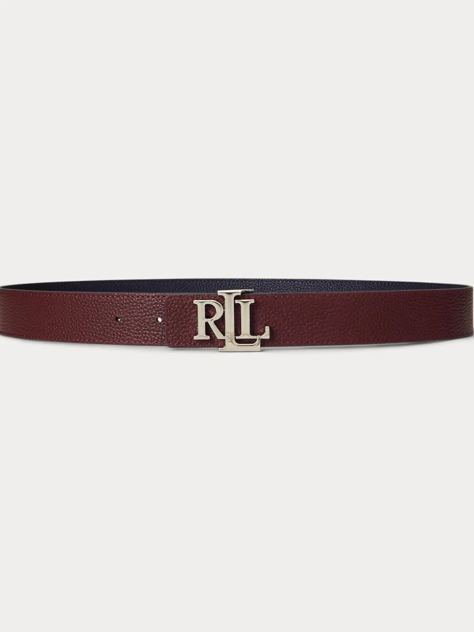 Lauren Grenouillère bleu marine/foncé - Lauren Ralph Lauren 2.5cm Ceinture réversible en cuir galet à logo