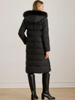 Lauren Ralph Lauren Manteau en duvet à capuche bordé de fausse fourrure