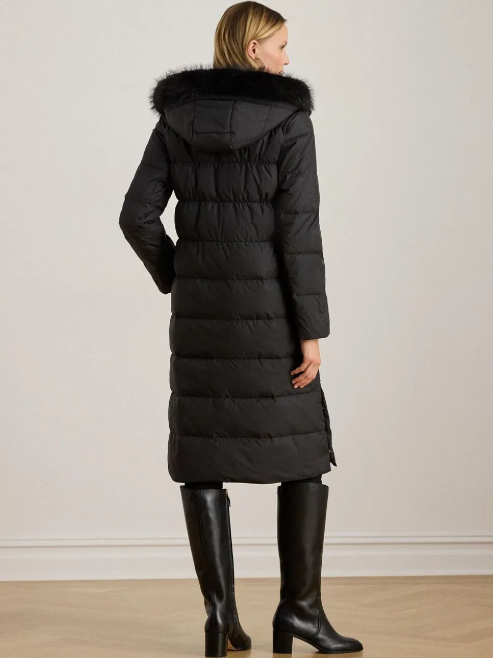 Lauren Ralph Lauren Manteau en duvet à capuche bordé de fausse fourrure