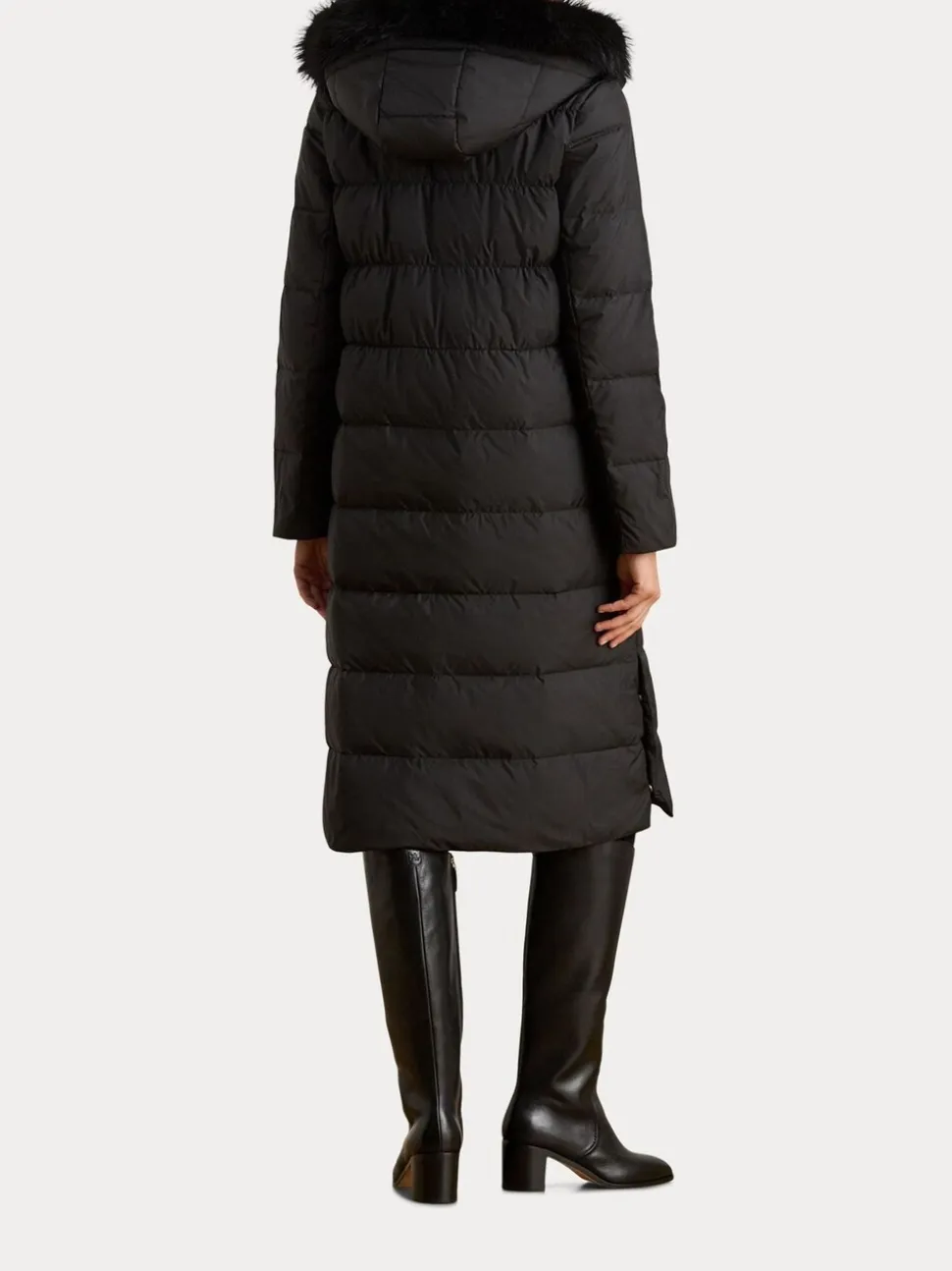 Lauren Ralph Lauren Manteau en duvet à capuche bordé de fausse fourrure