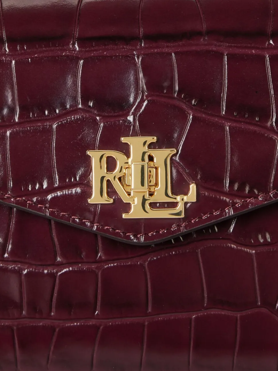 Lauren Ralph Lauren Sacoche Farrah Crocs embossé
