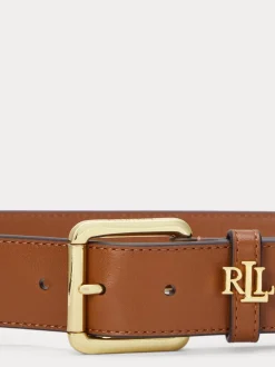 Lauren Tan - Lauren Ralph Lauren 3.2cm Ceinture en cuir à logo