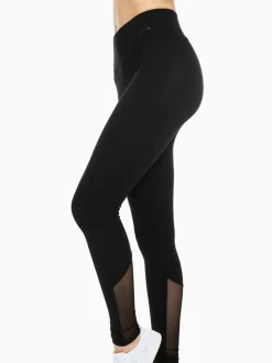 Legging taille haute à empiècement en maille