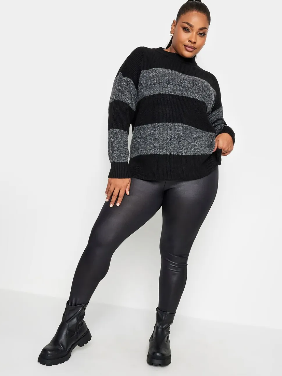 Leggings Yours Curve aspect mouillé