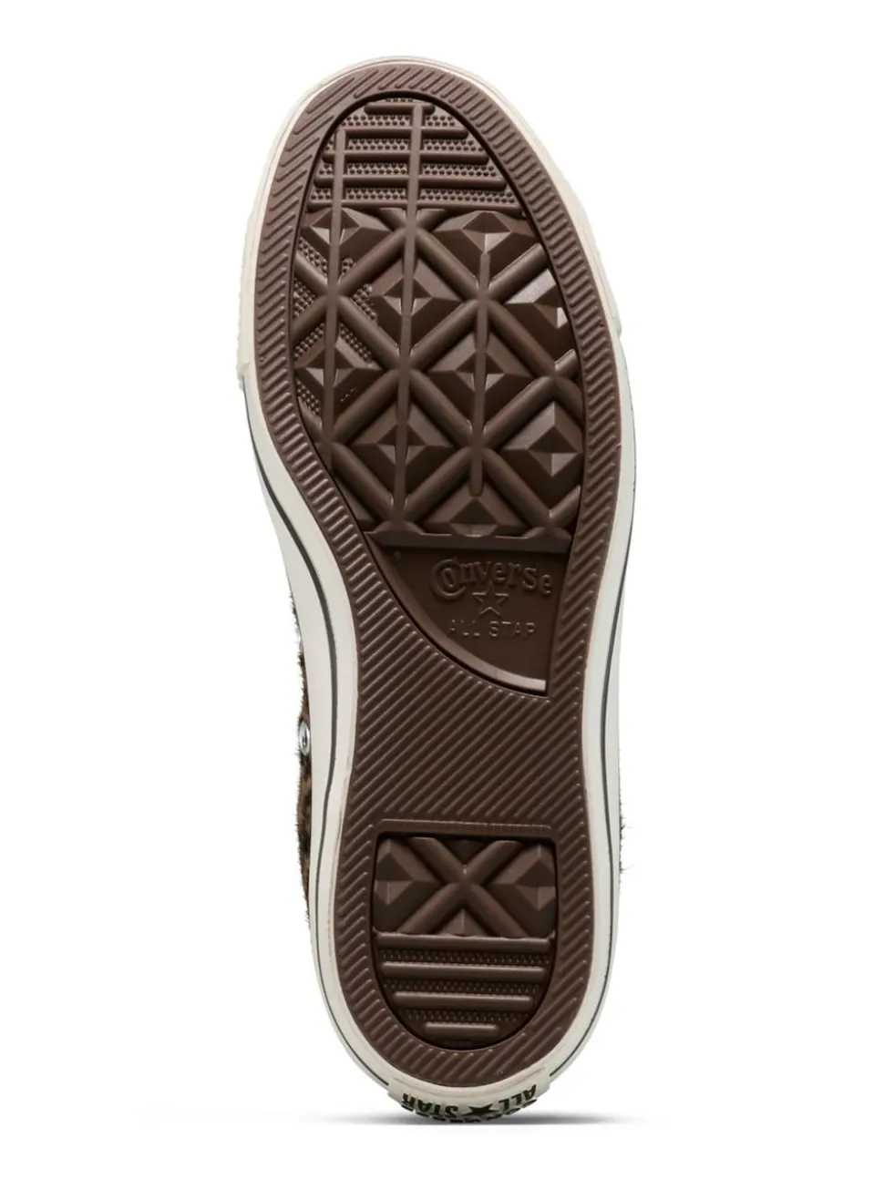 Leopard Marron - Converse Baskets Chuck Taylor en daim sur l’ensemble