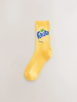 Licence Fanta Lemon - Lot de 2 paires de socquettes en maille côtelée