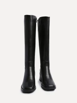 Linzi Bottes hautes Brandy à talon carré