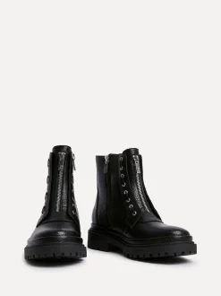 Linzi bottes militaires de lancement avec détail zippé sur le devant