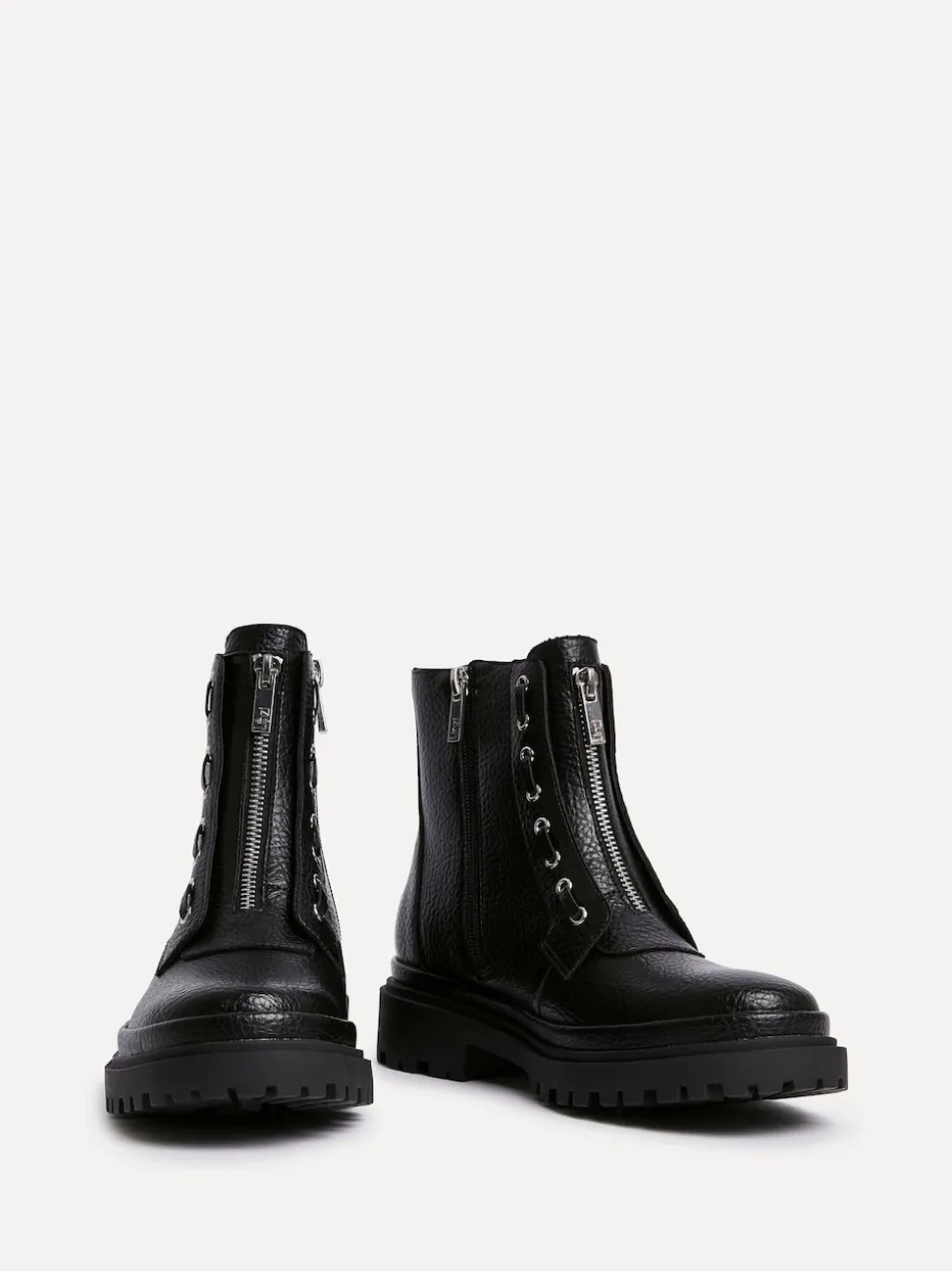 Linzi bottes militaires de lancement avec détail zippé sur le devant
