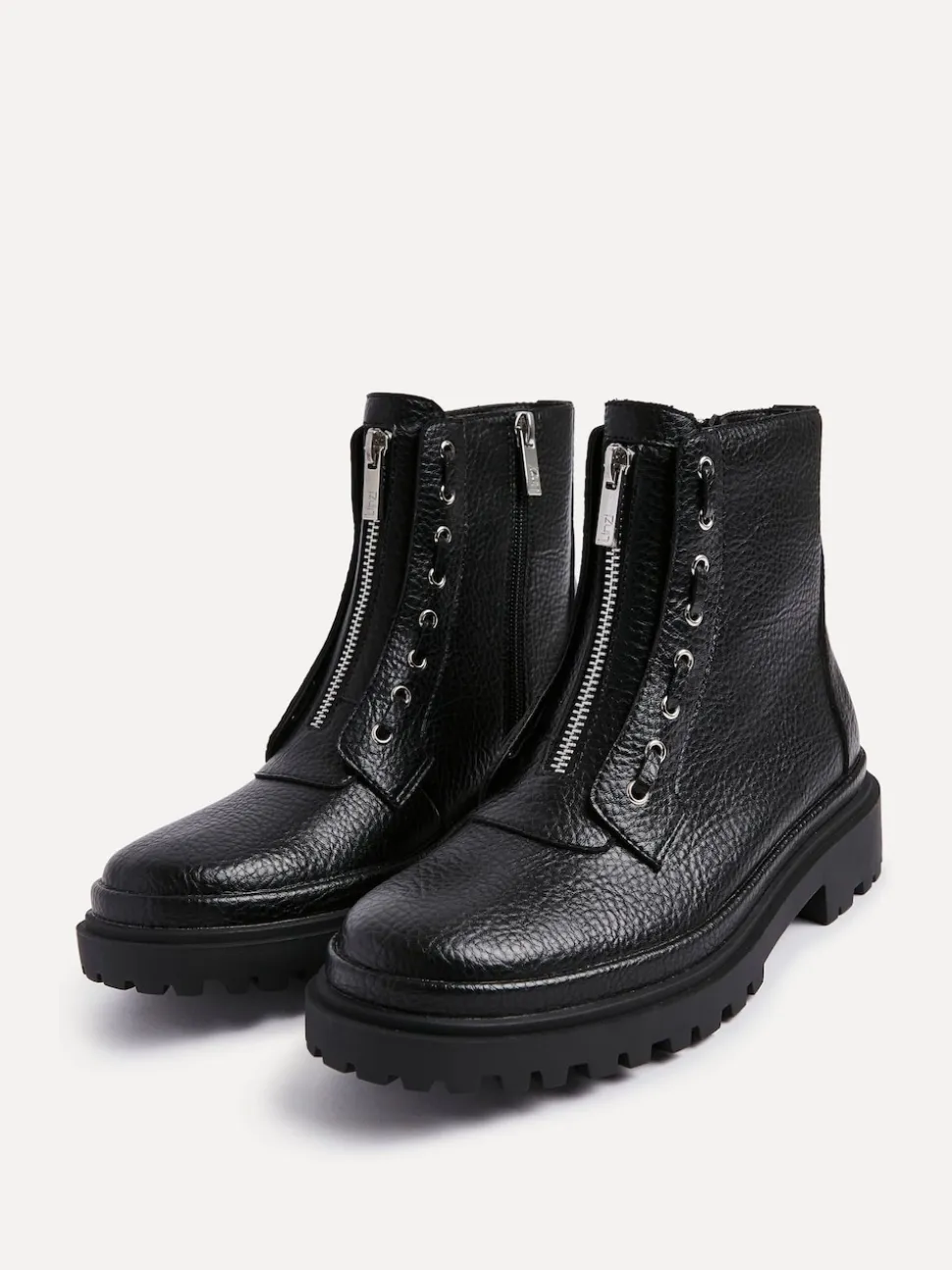 Linzi bottes militaires de lancement avec détail zippé sur le devant