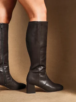 Linzi Fable Coupe large Block Heeled High Leg Bottes