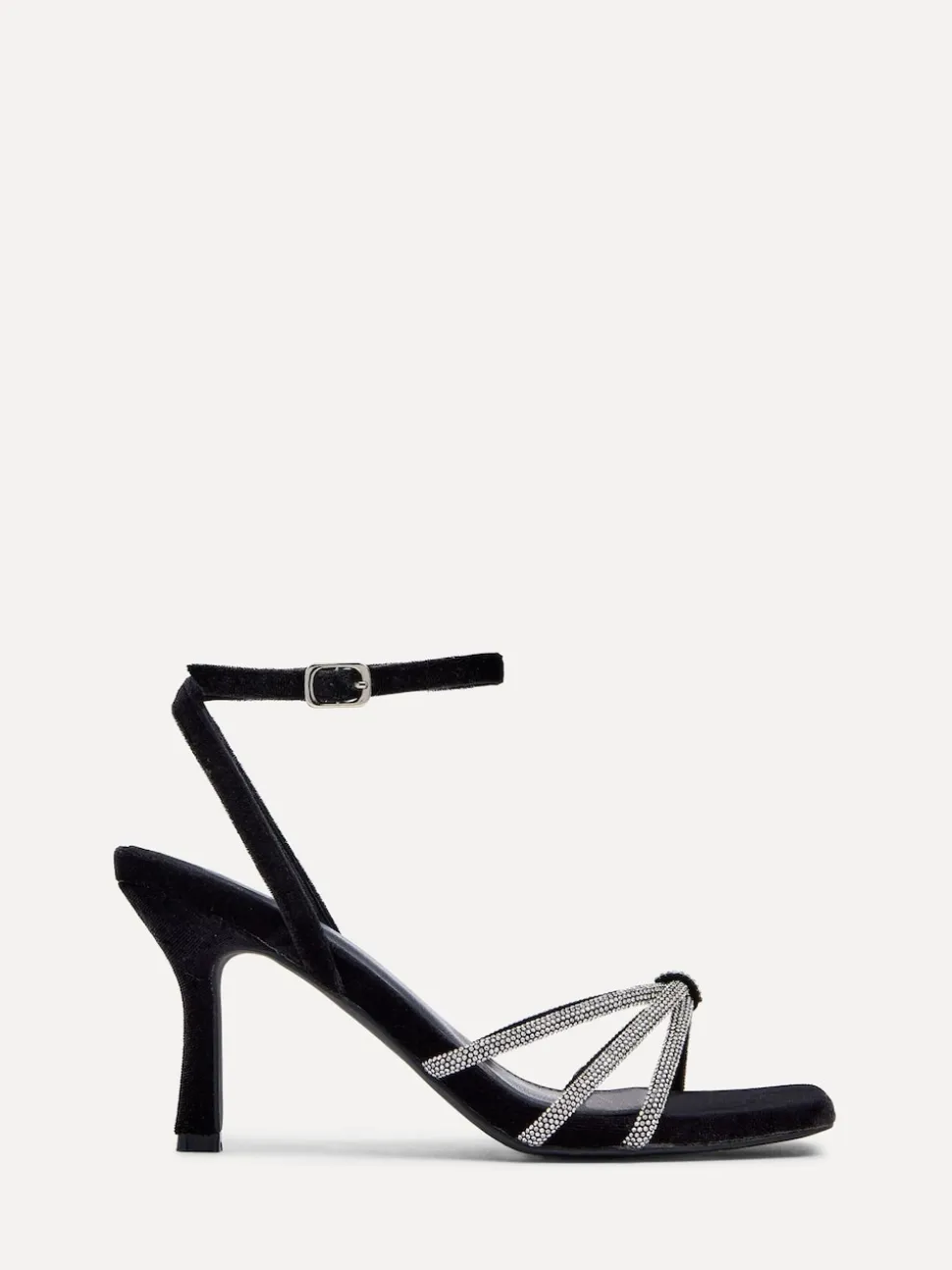Linzi Polly - Sandales à talons stiletto avec nœud de diamants