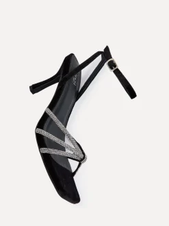 Linzi Polly - Sandales à talons stiletto avec nœud de diamants