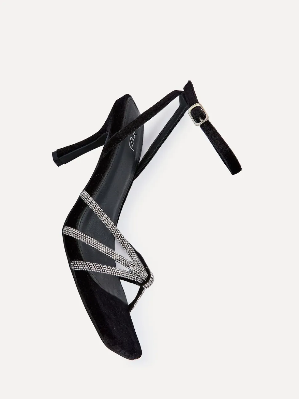 Linzi Polly - Sandales à talons stiletto avec nœud de diamants