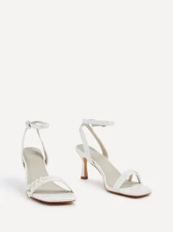 Linzi talons carrés ornés de perles Adelaide de mariée
