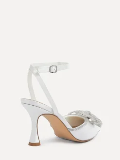 Linzi talons de mariée Angela en satin à nœud en diamant
