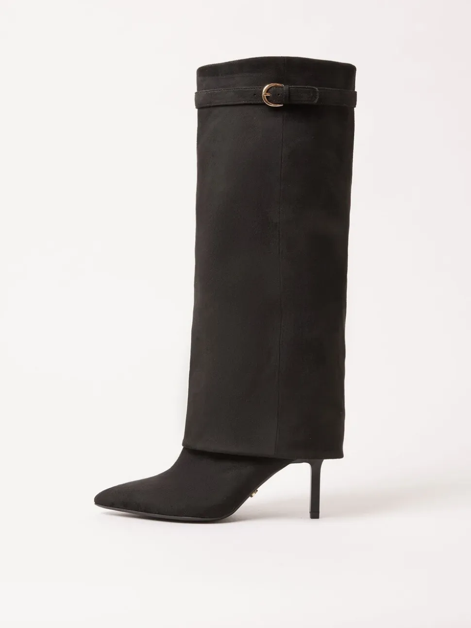 Lipsy Bottes intelligentes hautes du genou à boucle à talon milieu en Faux daim Gator