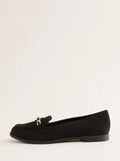 Lipsy Chaussures plates Slip On Chain Trim Faux suède Mocassins